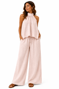 Linen Set Halter 100% Italian Rose