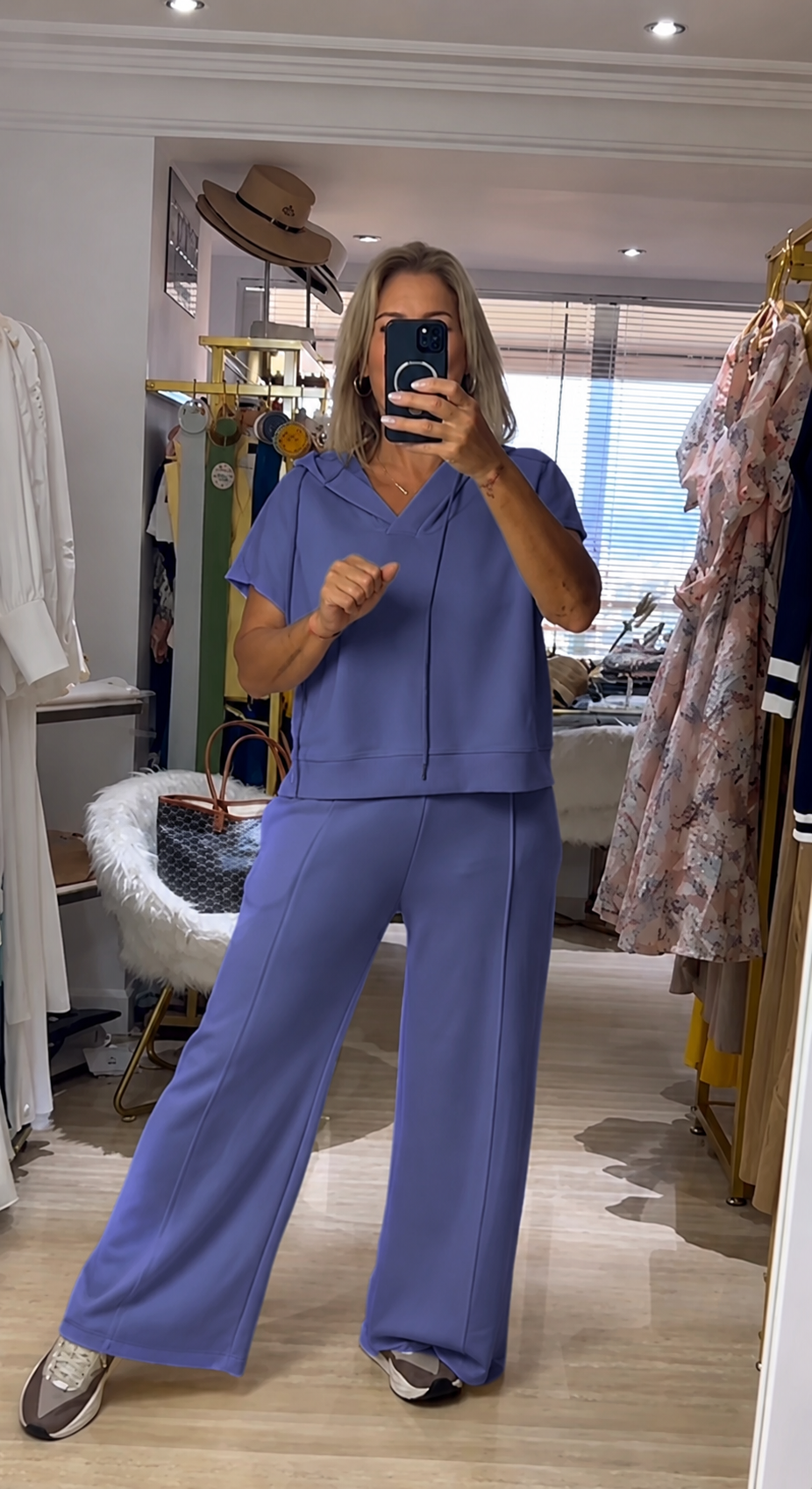 RELAXED HOODED SET BLUE