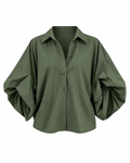 OVERSIZED RUCHED SLEEVE SHIRT