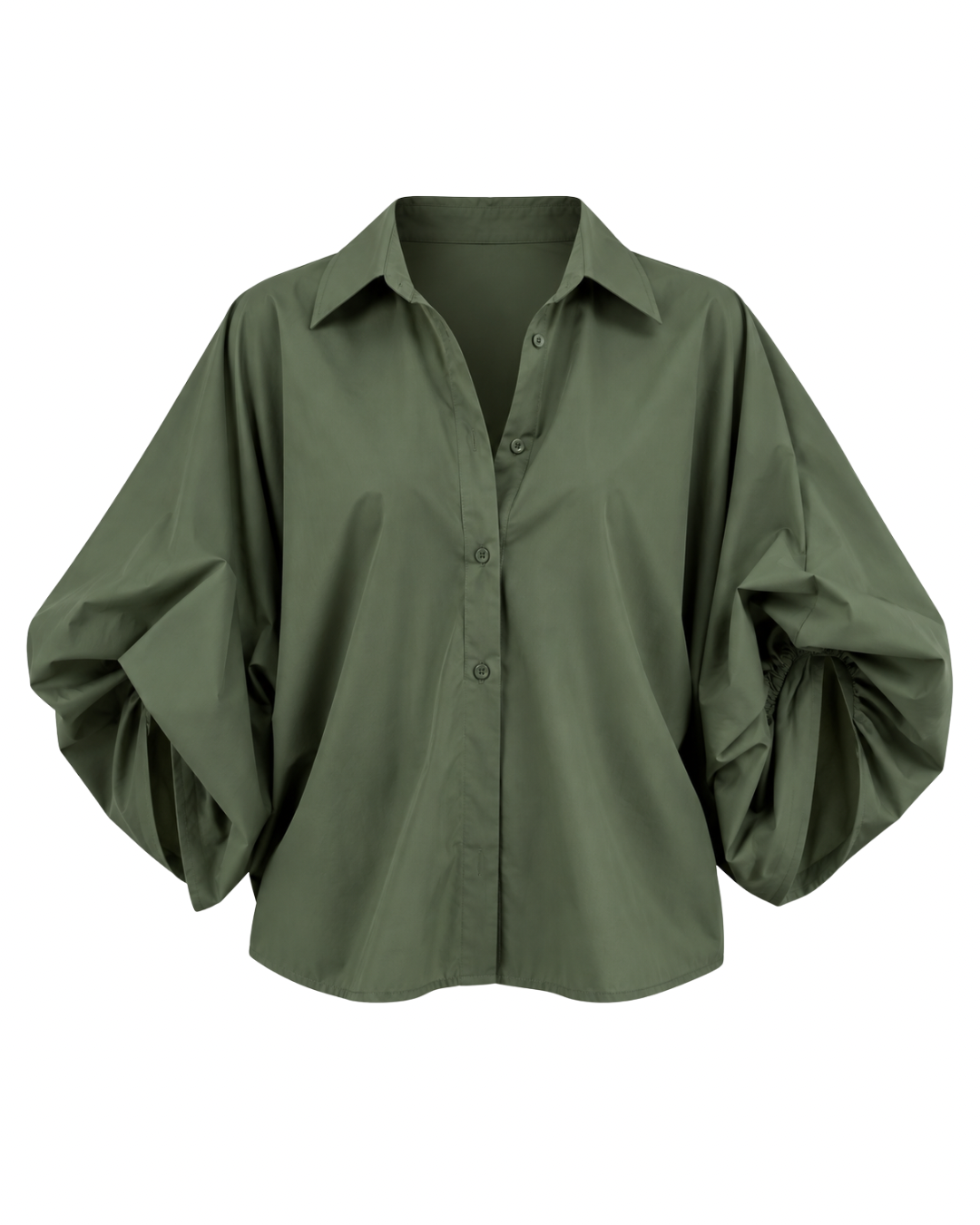 OVERSIZED RUCHED SLEEVE SHIRT