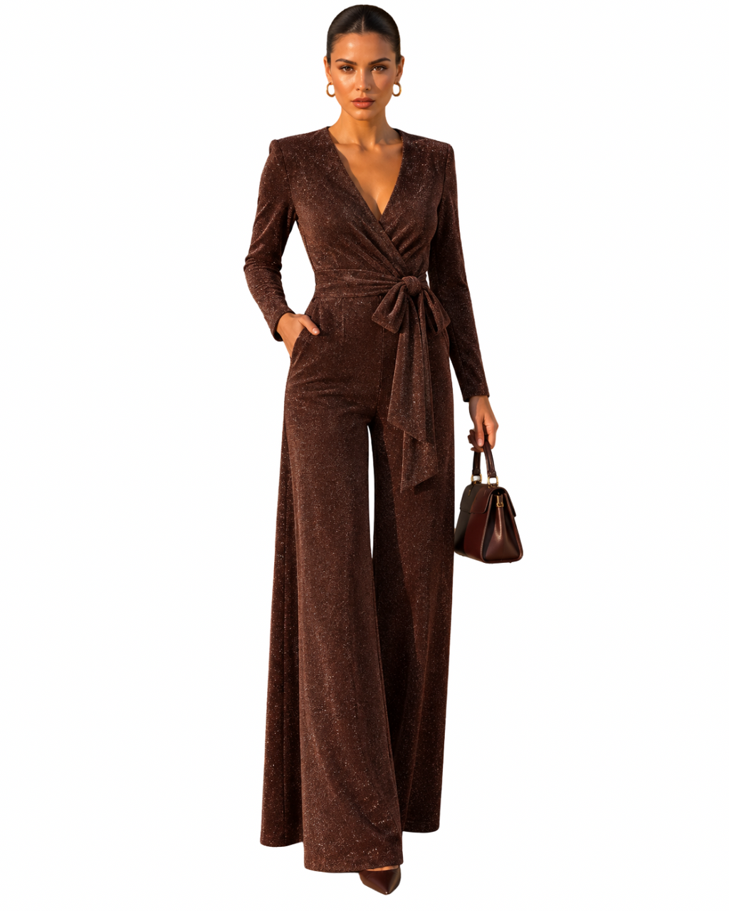 SHINE BROWN JUMPSUIT
