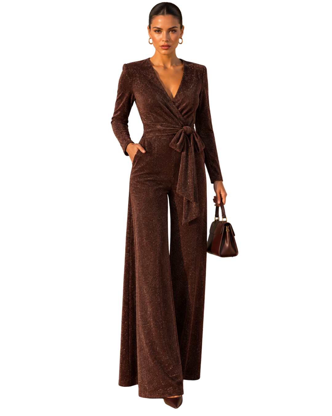 SHINE BROWN JUMPSUIT