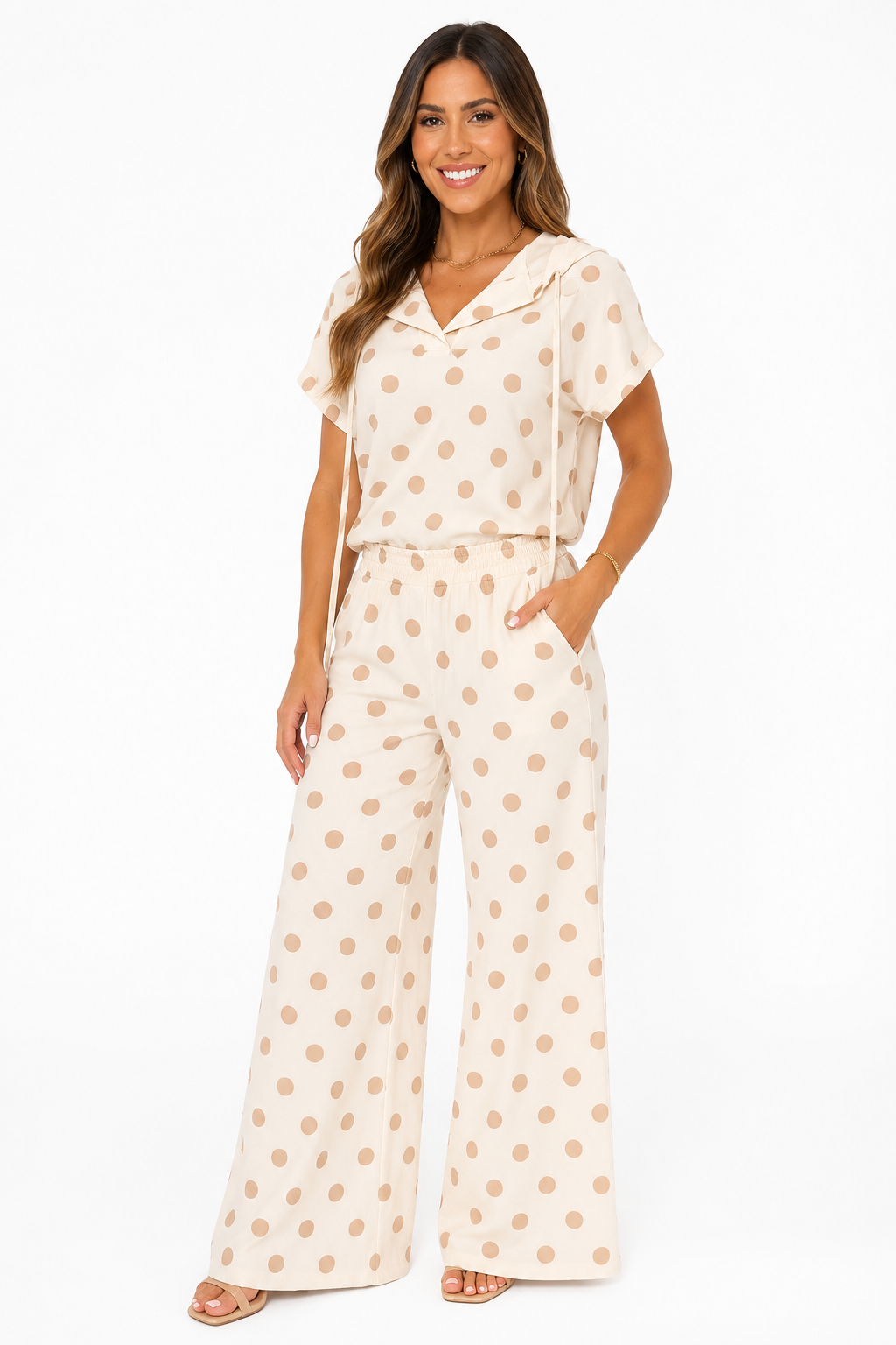 Comfy Set Polkadot Ivory/ Cream