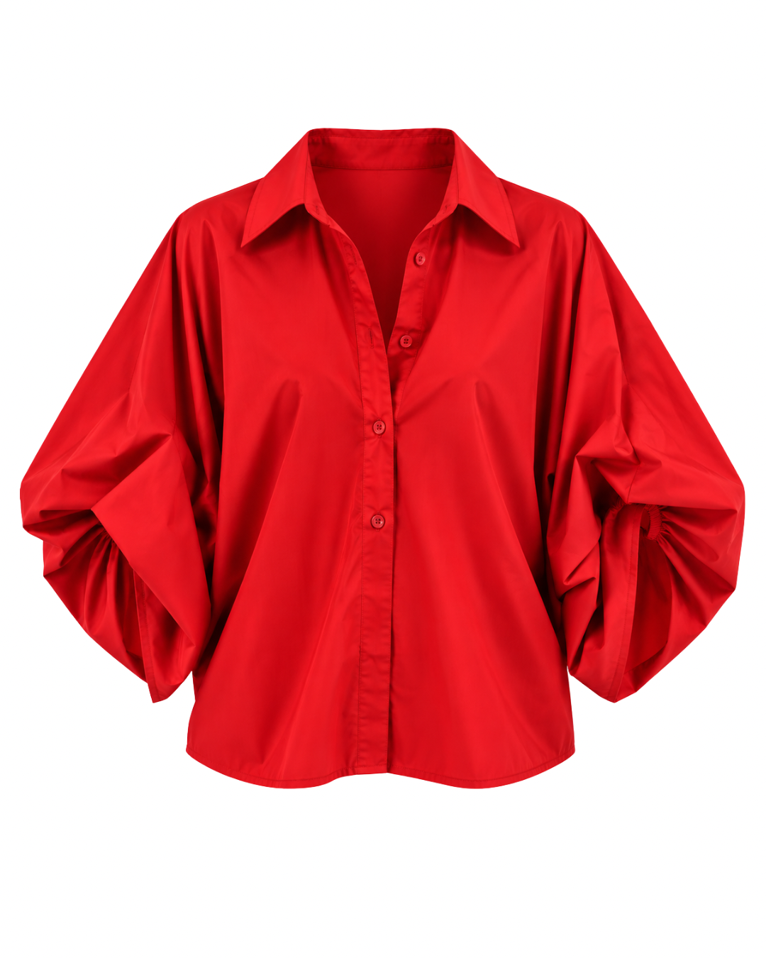 OVERSIZED RUCHED SLEEVE SHIRT