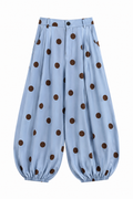 Barrel Pant Polkadot Baby Blue / Mocha