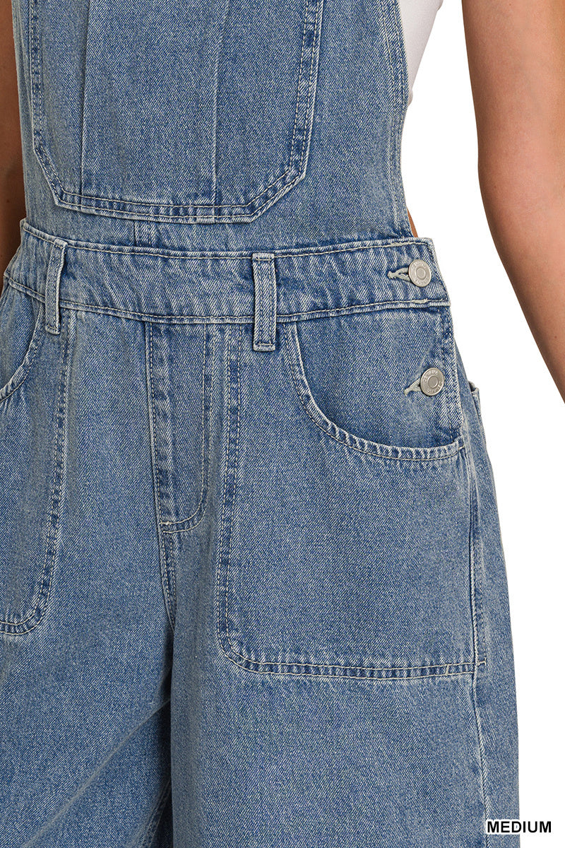 Denim Overall Culotte
