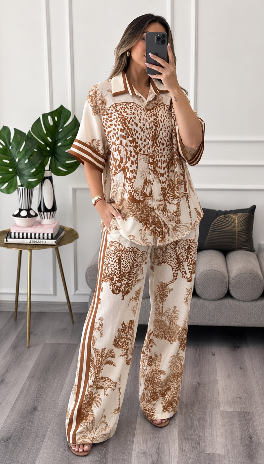 Safari Set Oversized Linen Gold