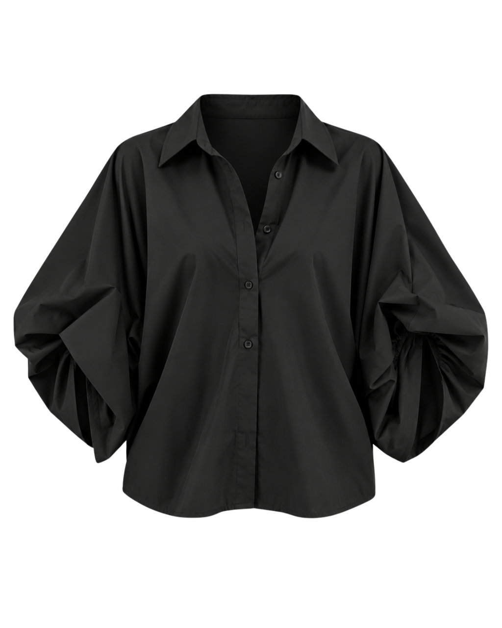 OVERSIZED RUCHED SLEEVE SHIRT