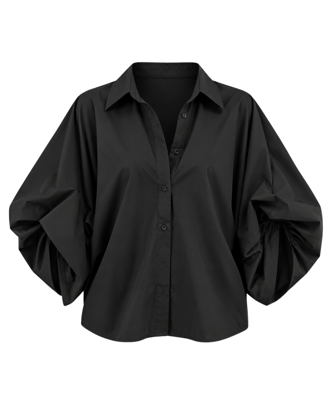 OVERSIZED RUCHED SLEEVE SHIRT
