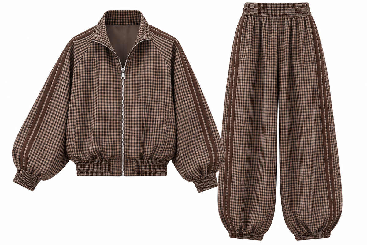 GINGHAM BOMBER SET