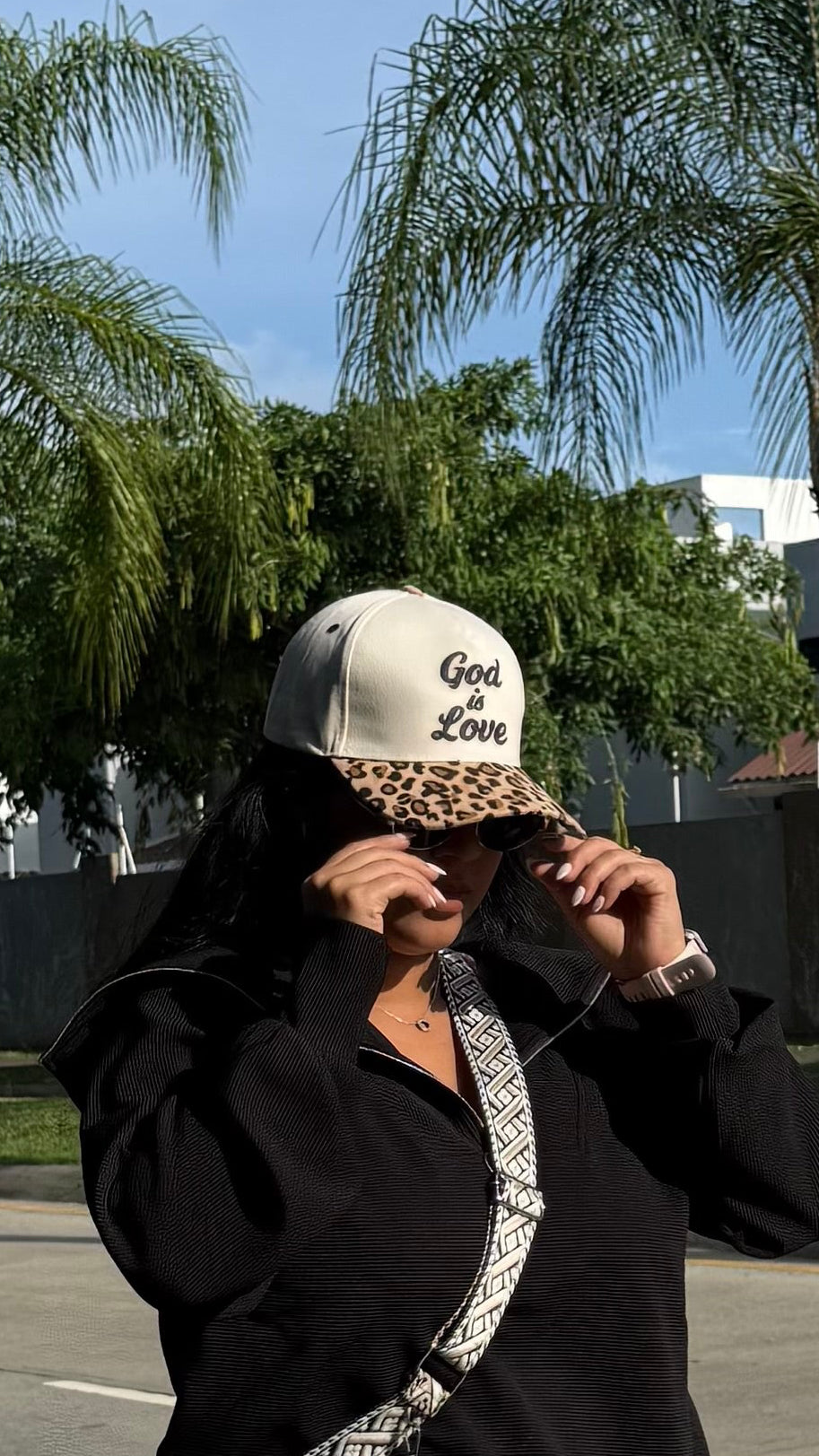Cap God is love Leopard