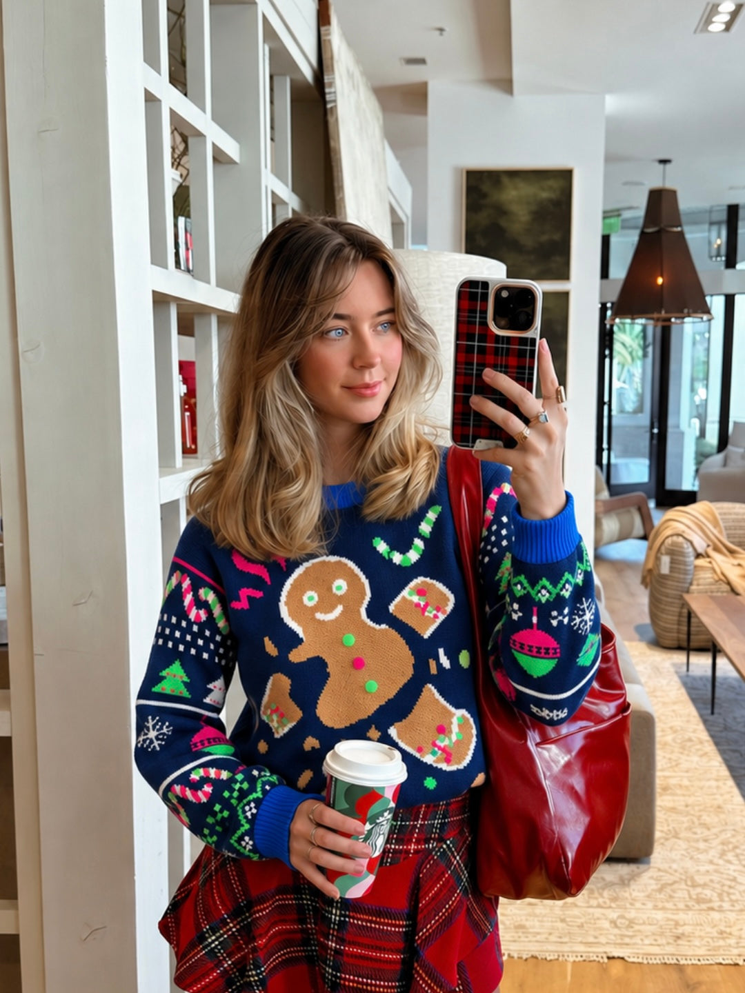 BLUE GINGERBREAD SWEATER