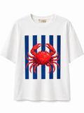 Oversize Crab T-Shirt Blue