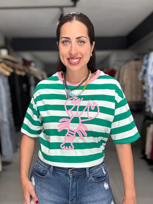 Oversize Lobster Green T-Shirt