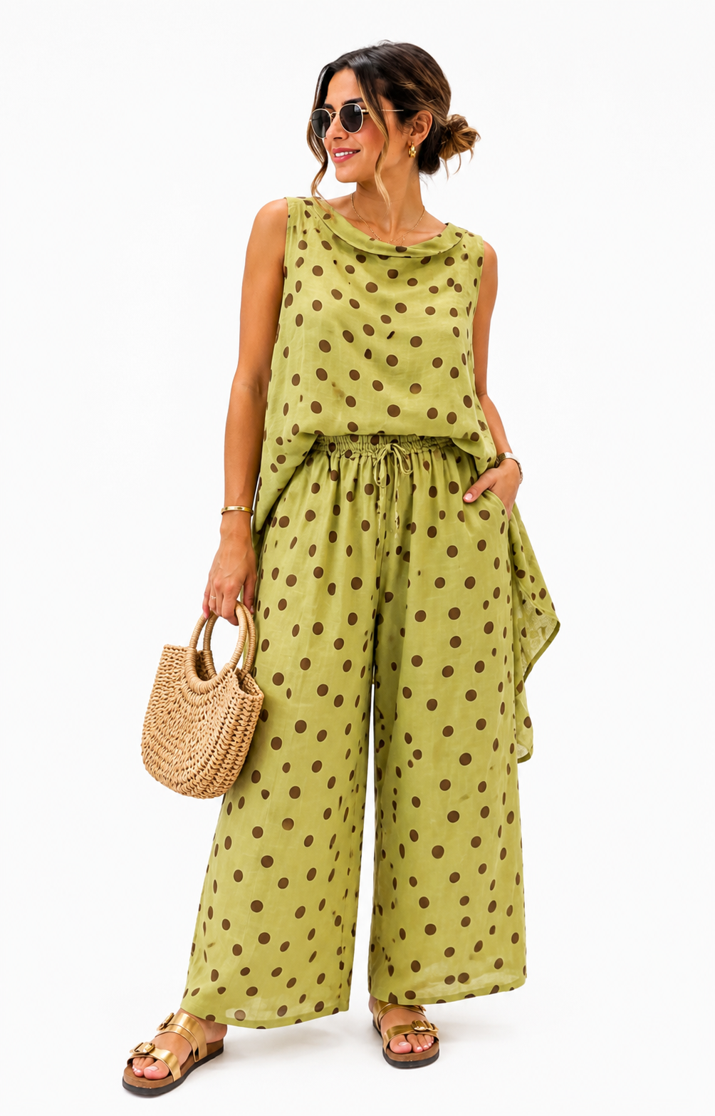 Linen Set 100% Italian Green