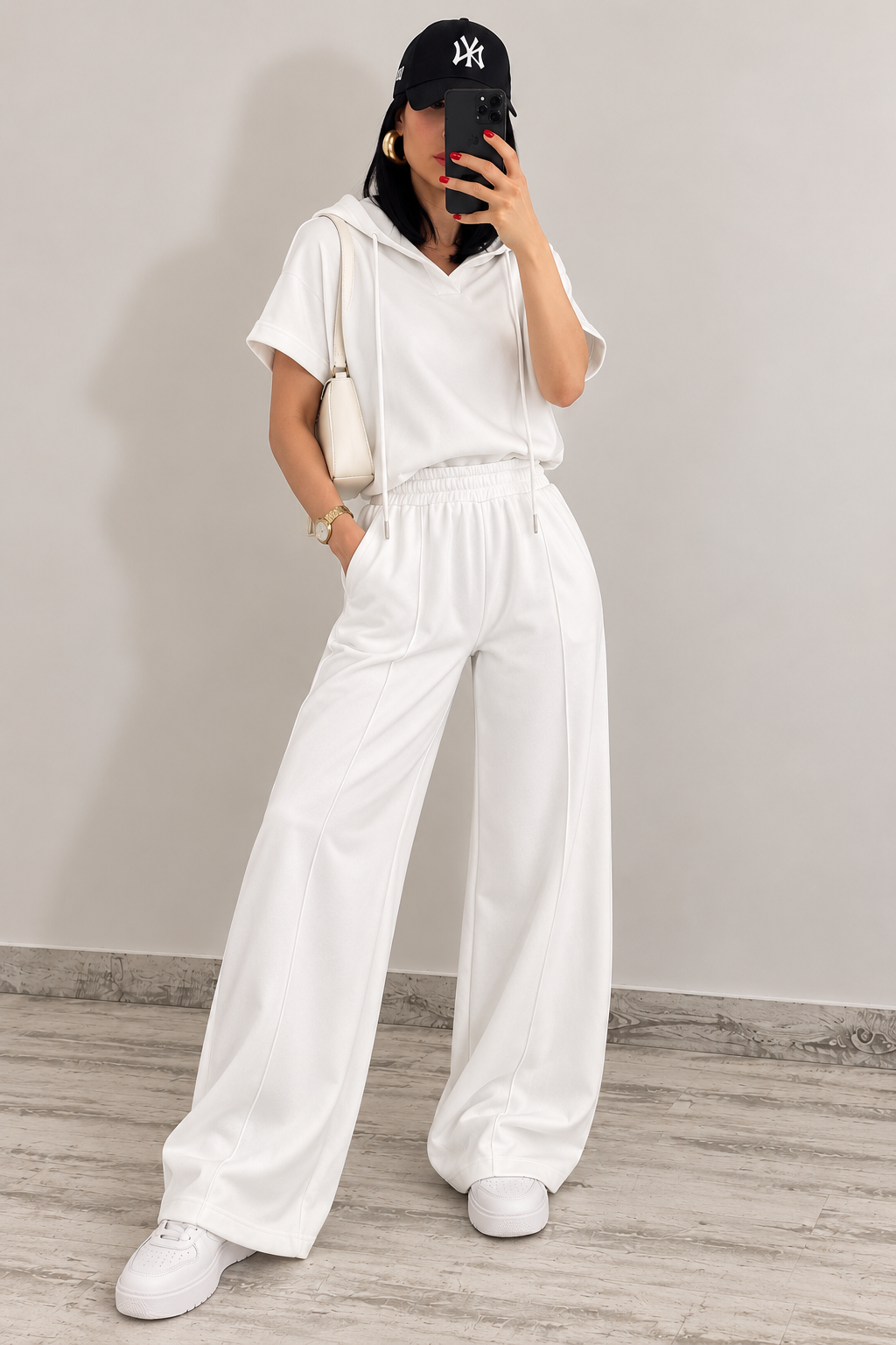 RELAXED HOODED SET WHITE