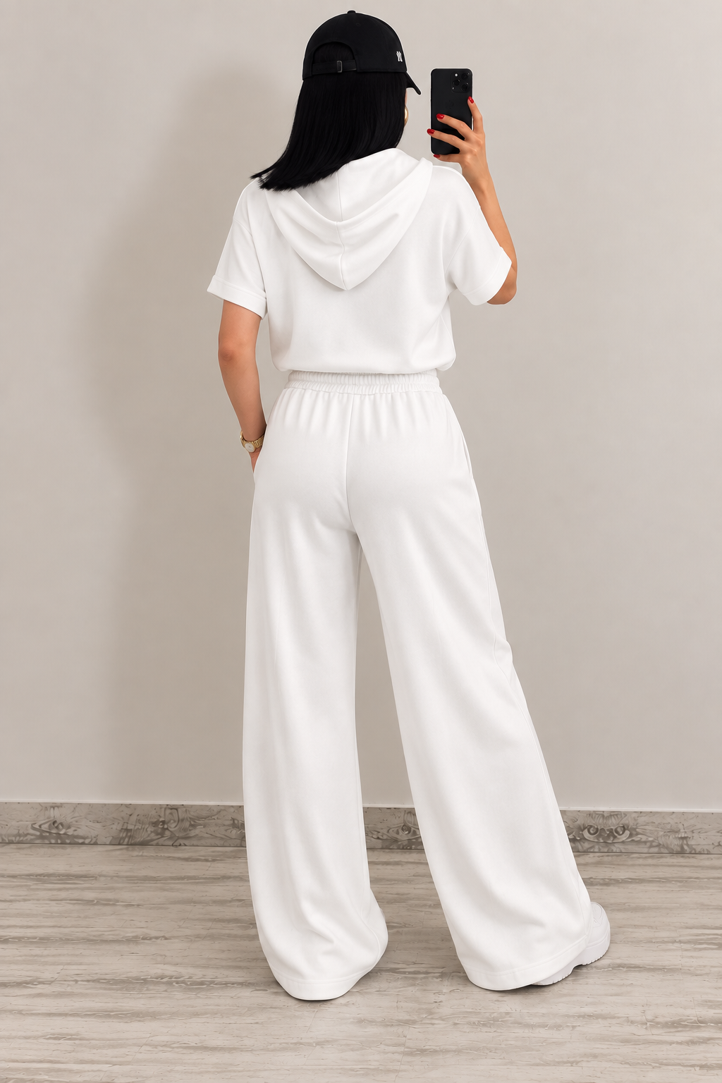 RELAXED HOODED SET WHITE