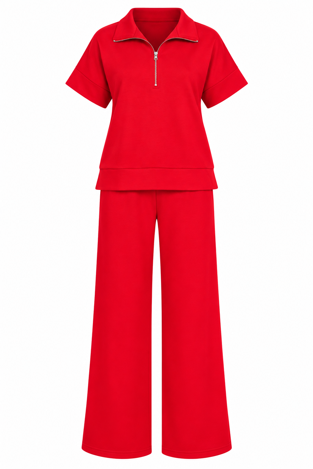 ZIPPER SET WIDE LEG RUBY