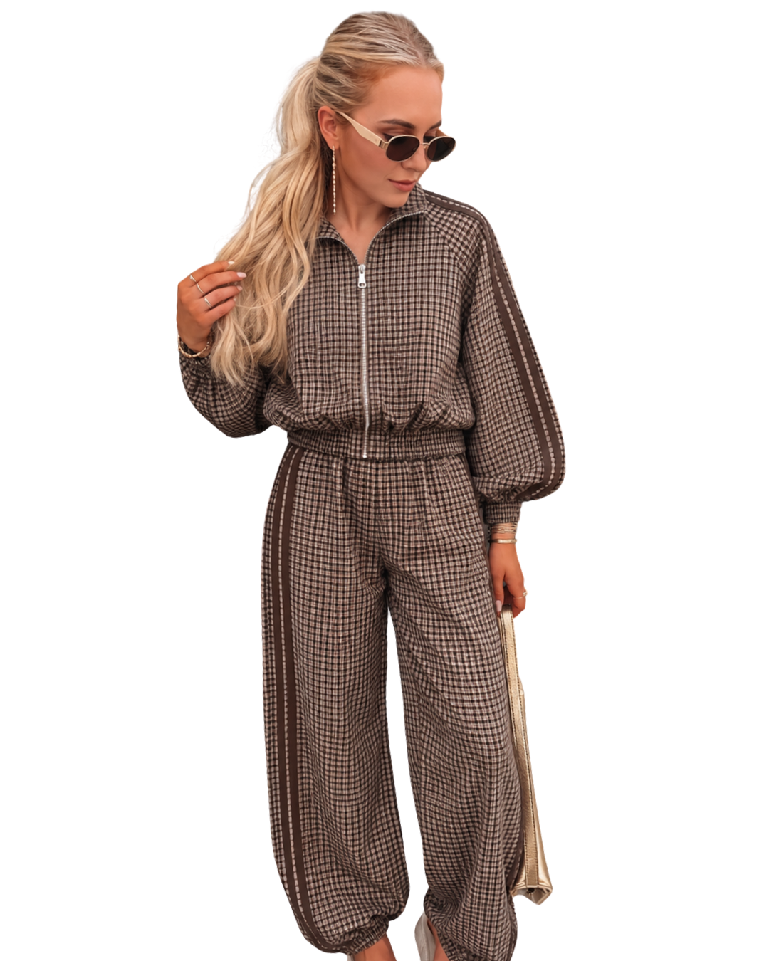 GINGHAM BOMBER SET